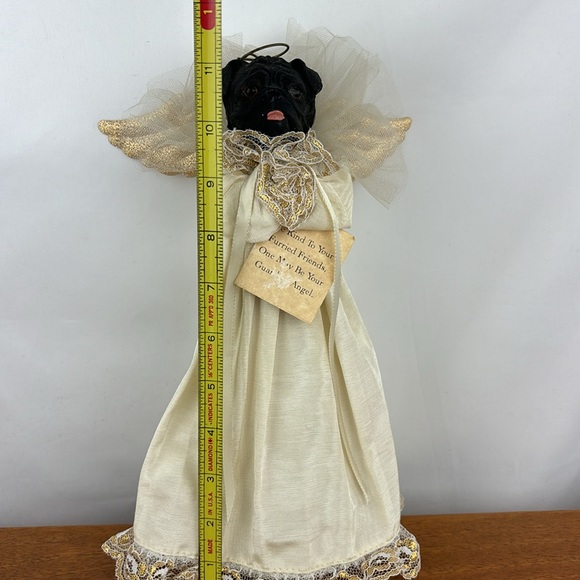 Vintage 1993 two sisters and co. Angel pug tree topper - Picture 6 of 6